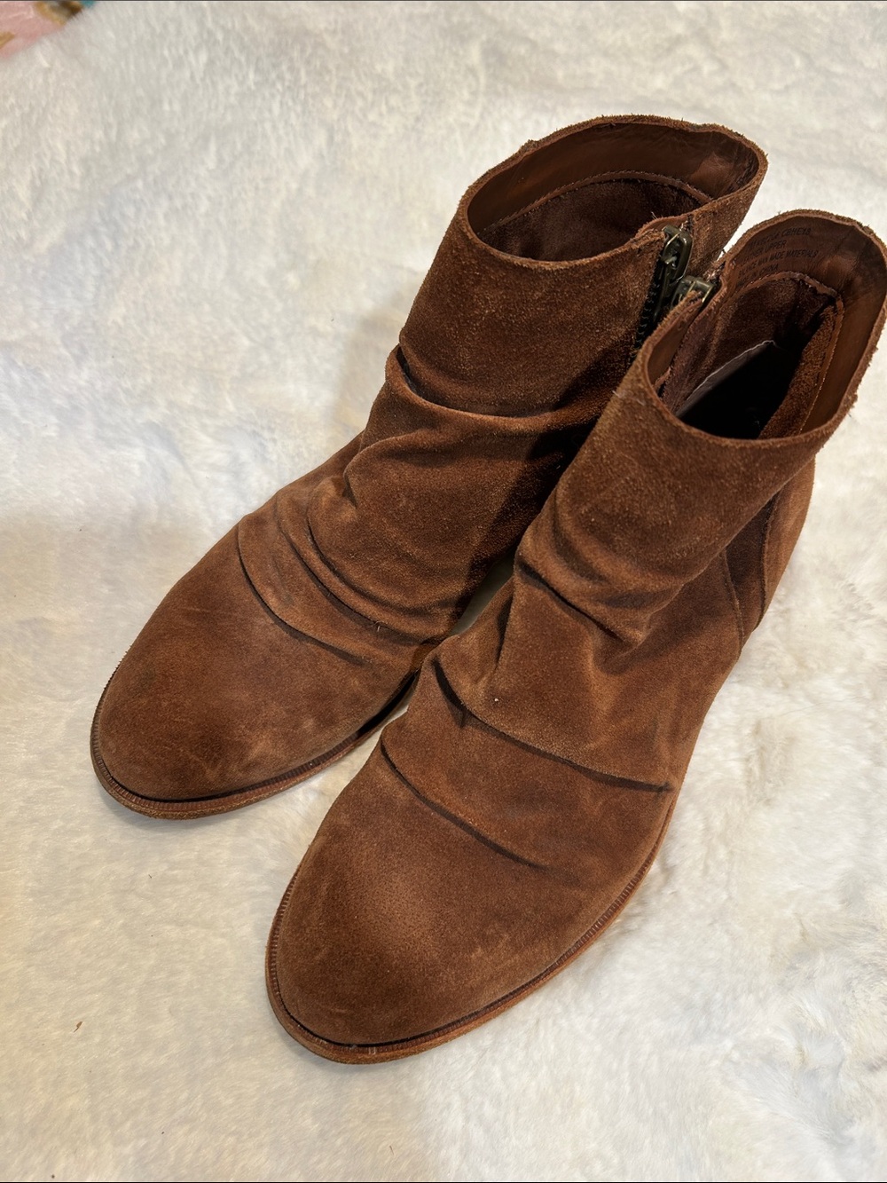 Woman’s Kork-Ease Chestnut Suede Ankle Booties